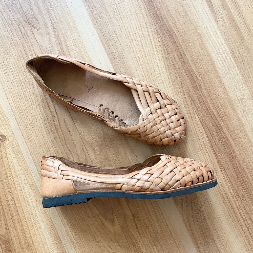 HUARACHES LEATHER BRAIDED SANDALS From GUATEMALA